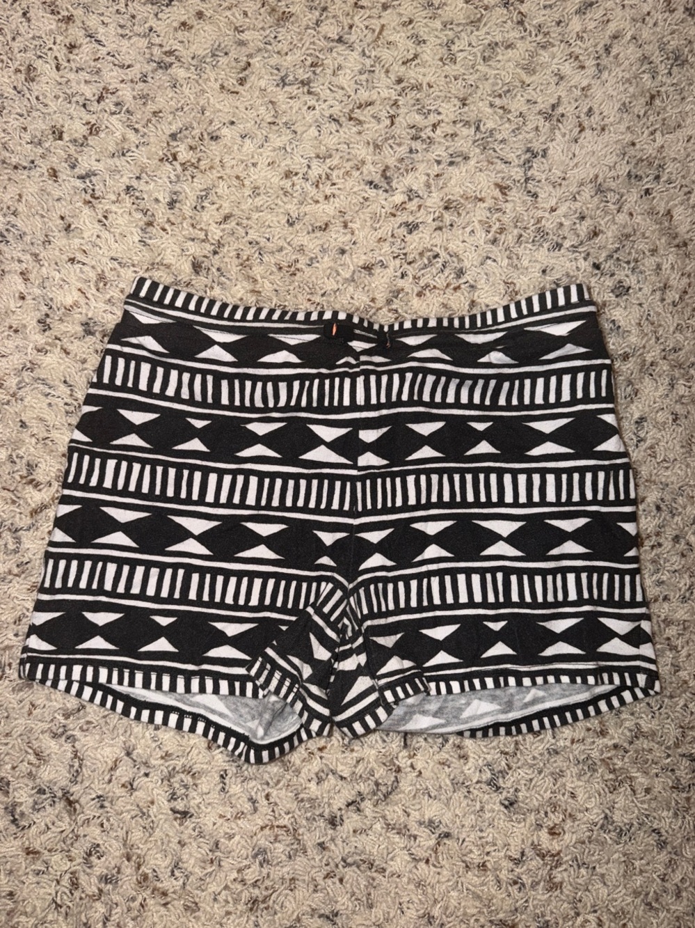 Old Navy Black and White Aztec Print Kids Shorts